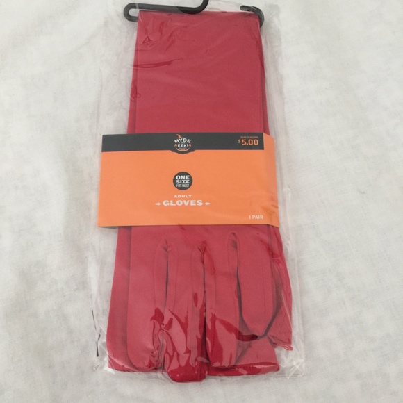 Hyde & Eek Adult Elbow Length Gloves Red NEW. - Picture 2 of 5